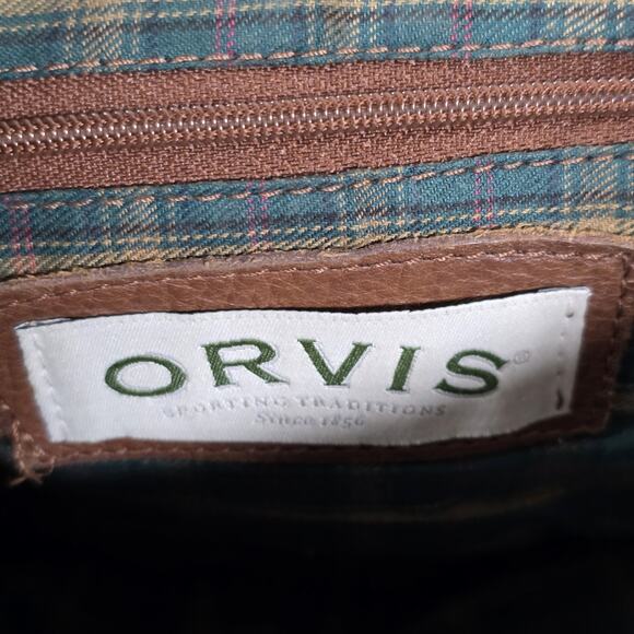 Vintage Orvis Brown Leather Backpack Boho Pebble Bullhide Handbag Purse - Picture 11 of 16